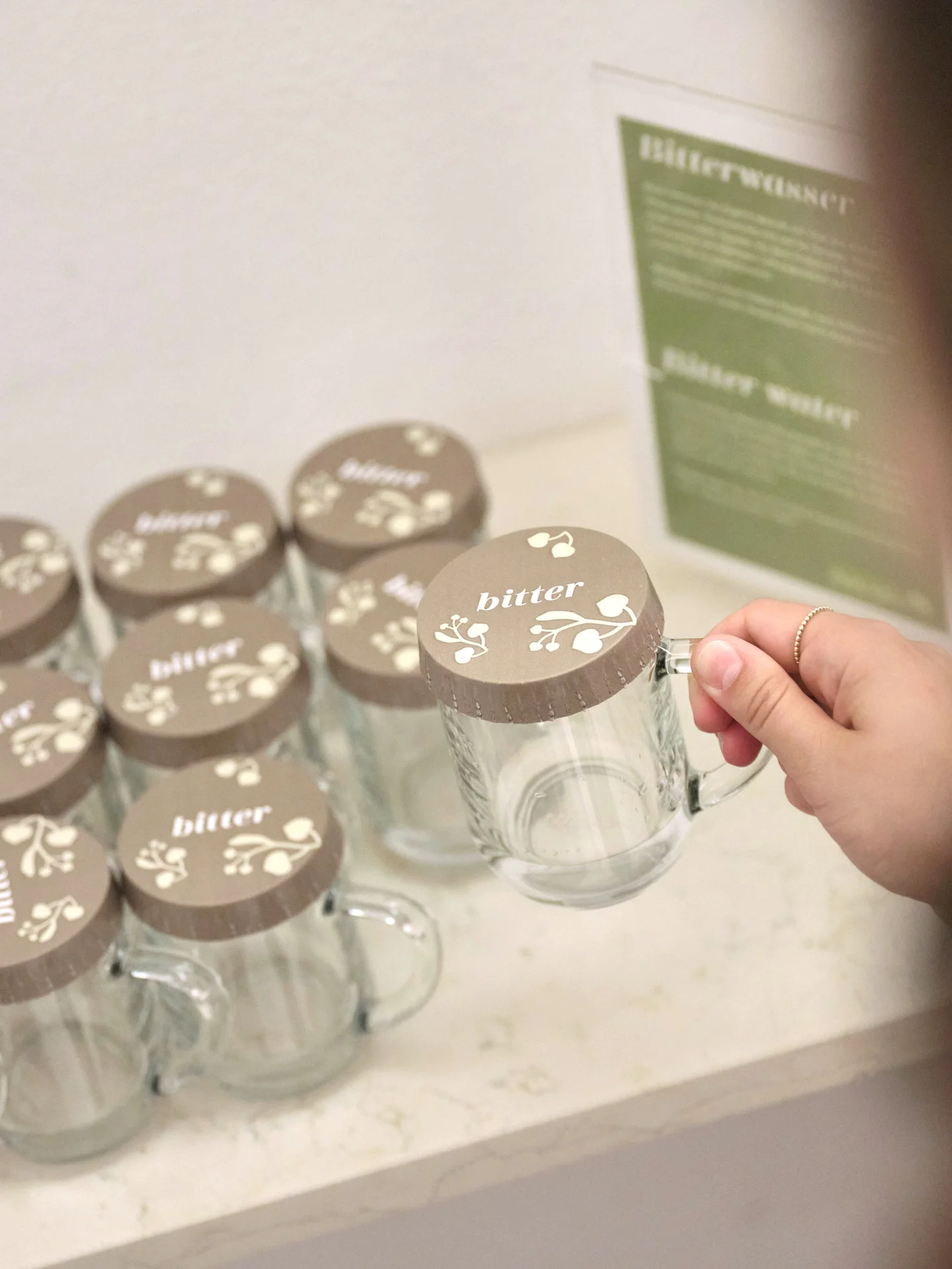 Glasses for bitter drinks