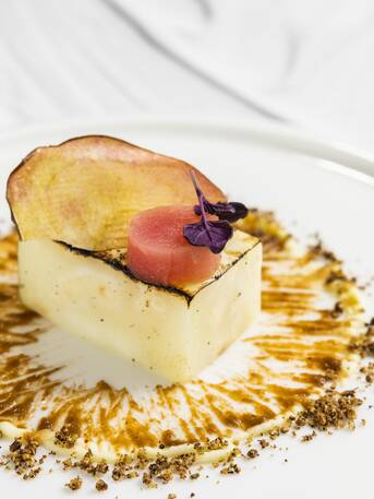 Flambéed celeriac