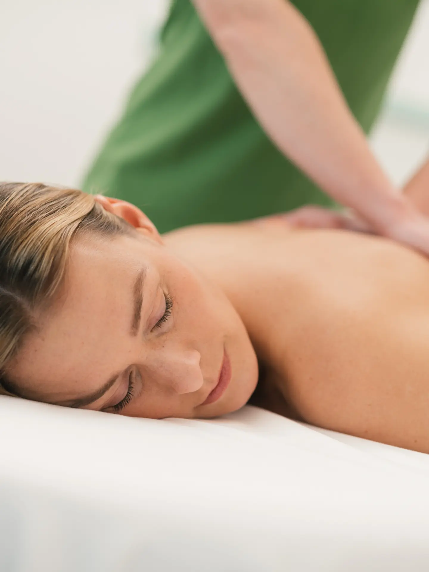 Back massage woman